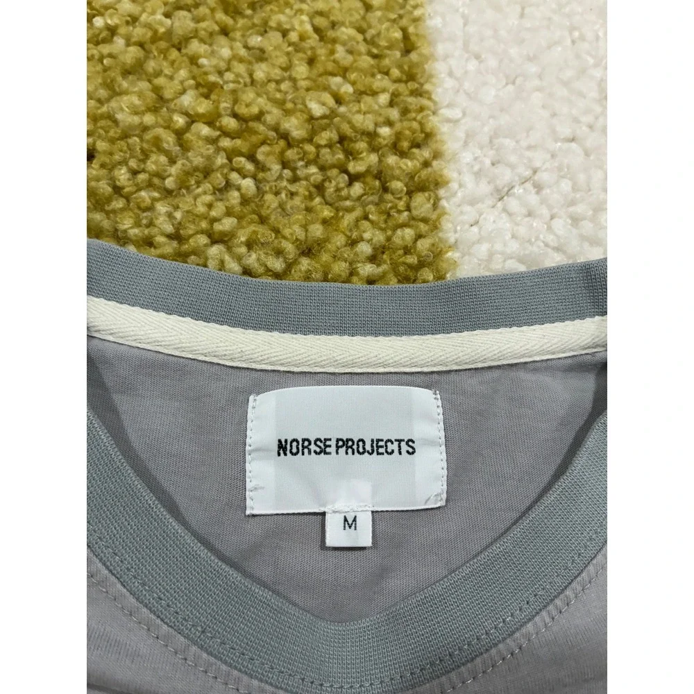 Norse Projects x Daniel Frost Coffee Graphic T-Shirt Mens Medium Grey Purple - Picture 3 of 7